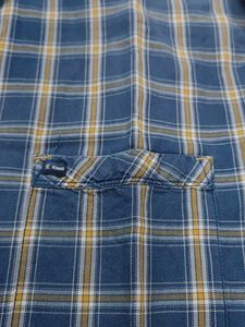 Blue Plaid Button-Down Shirt