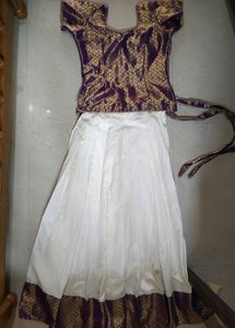 South Indian Style Skirt And Blouse, Formal Use