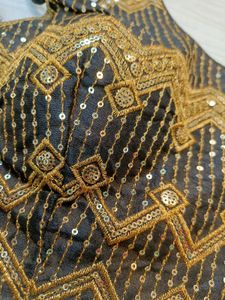 Black &amp; Gold Sequin Blouse