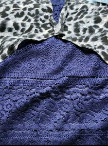 Lace &amp; Animal Print Top