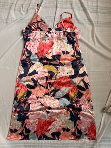 Floral Print Mini Slip Dress