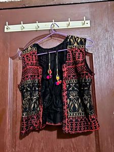 Black Kurta With Jacket