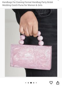 Clarabae Pink Marble Clutch
