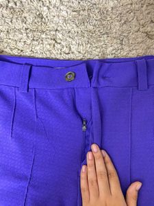 Purple Wide Leg Pants