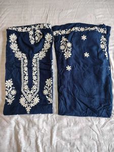 Rayon Embroidered Kurti Plazzo