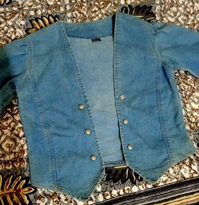 Girls Denim Shrug Jacket