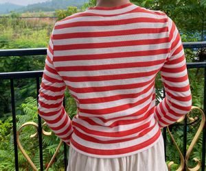 Striped Zip-Up Top