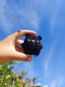 Crochet Black Bear 🐻 Keychain