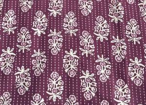 Purple Floral Print Tunic Top