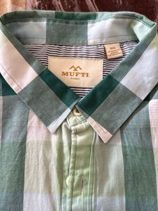 Mufti Green Checkered Shirt