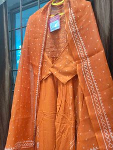 Women Rayon Viscose Anarkali Printed Kurta Set
