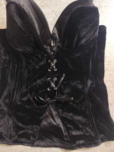 Black Velvet Gothic Bustier Corset