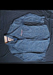 Patterned Blue Shirt