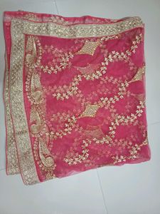 Elegant Pink Net Dupatta
