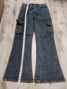Sc9195 Mistair Cargo Bootcut Jeans Waist 28
