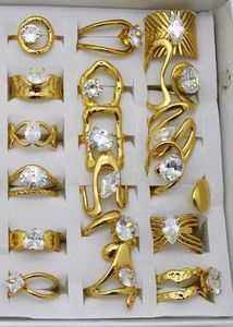 Gold Rings with Cubic Zirconia Set