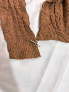 🎁Buy1 Get1 Free Brown Knit Pullover Sweater D