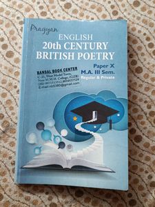 MA CCSU English Sem III All Books