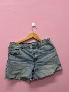 blue denim shorts