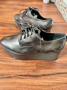 Calvin Klein Silver Oxfords