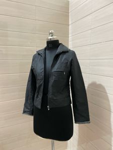 y2k vintage  fitted crop black jacket