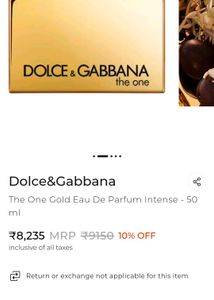 Dolce &amp; Gabbana The One Gold For Women 💝