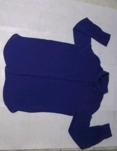 MANGO Women's Royal Blue Longline shirt