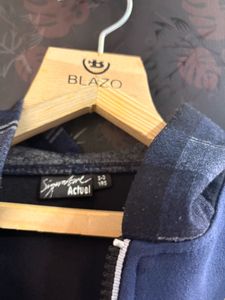 Navy Blue Hooded Jacket