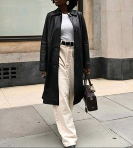 Wide Leg Cream/Light Beige Jeans