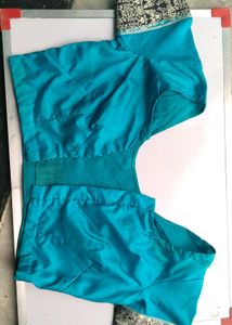 Firozi Saree with Blouse