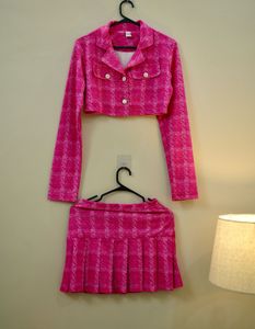 Pink Cropped Blazer