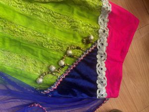 Saree With Lehanga Set