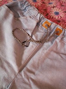 Light Blue Women Distressed Joggers With Print