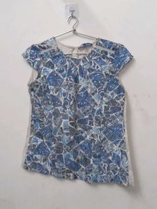 Blue Patterned Top