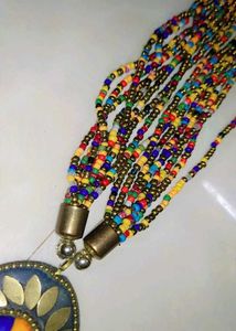 2 Combo Boho Beaded Necklace Set New Condition