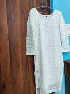 White Lace Tunic Top