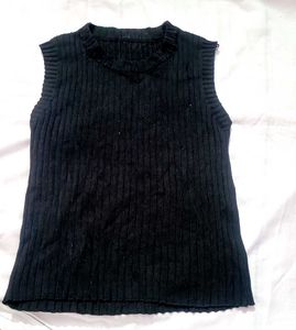 Sleeveless Black Top