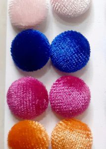 Designer Velvet Shining Work Stud Earr