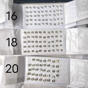 925 Pure Silver Dimond Nose And Ear Earings 1 pair