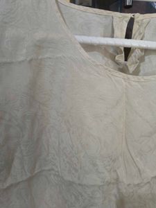 Off-White Cap Sleeve Top