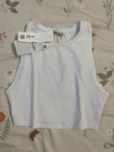 ZARA plain white tank top