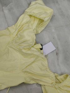 Yellow Bustier Cottage Core Dress