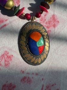 Colorful Boho Necklace &amp; Earring Set