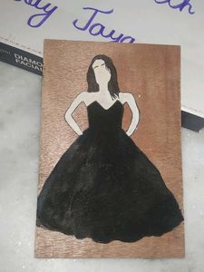 Painted Dress Art on Wood