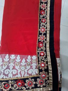 Red Saree with Blouse