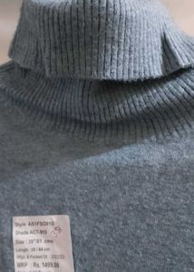 Blue Turtleneck Sweater