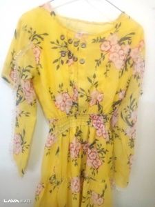 Floral Yellow Maxi Dress