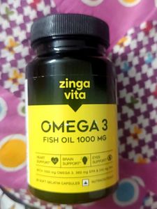 Zinga Vita Omega 3 Fish Oil 1000 MG Capsules