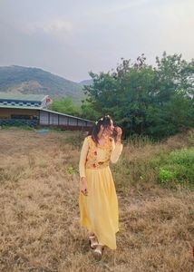 Customised haldi gown