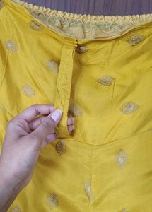 Yellow Printed Maxi Skirt